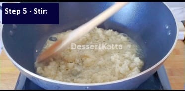 stirring water and jaggery mixture