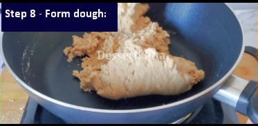 forming dough of tilachi vadi