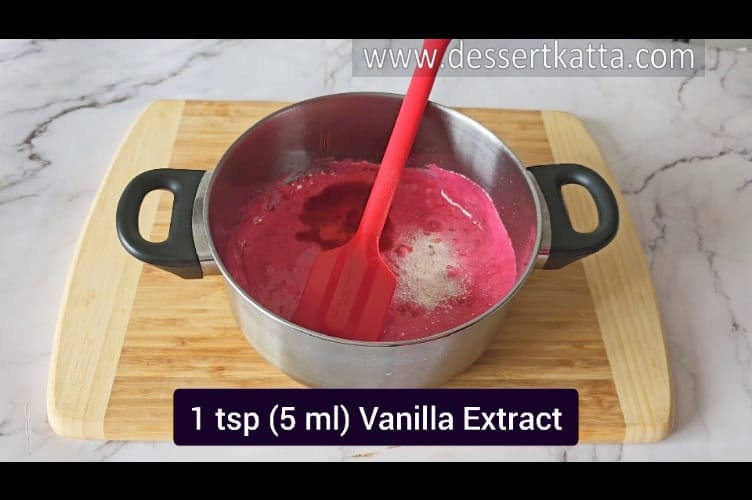 adding salt and vanilla extract in melted marshmallow