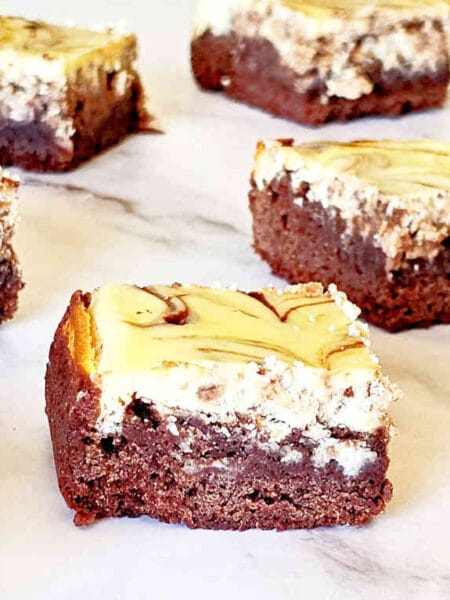Chocolate cheesecake brownies Image and recipe by Sayali Bhave. Copyright : www.dessertkatta.com