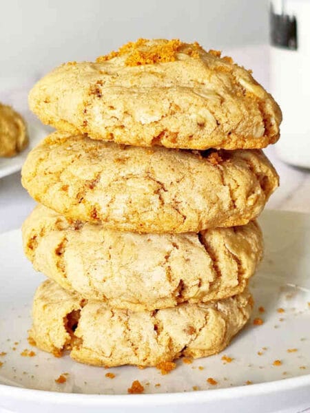 eggless biscoff oatmeal cookie Image and recipe by Sayali Bhave. Copyright : www.dessertkatta.com